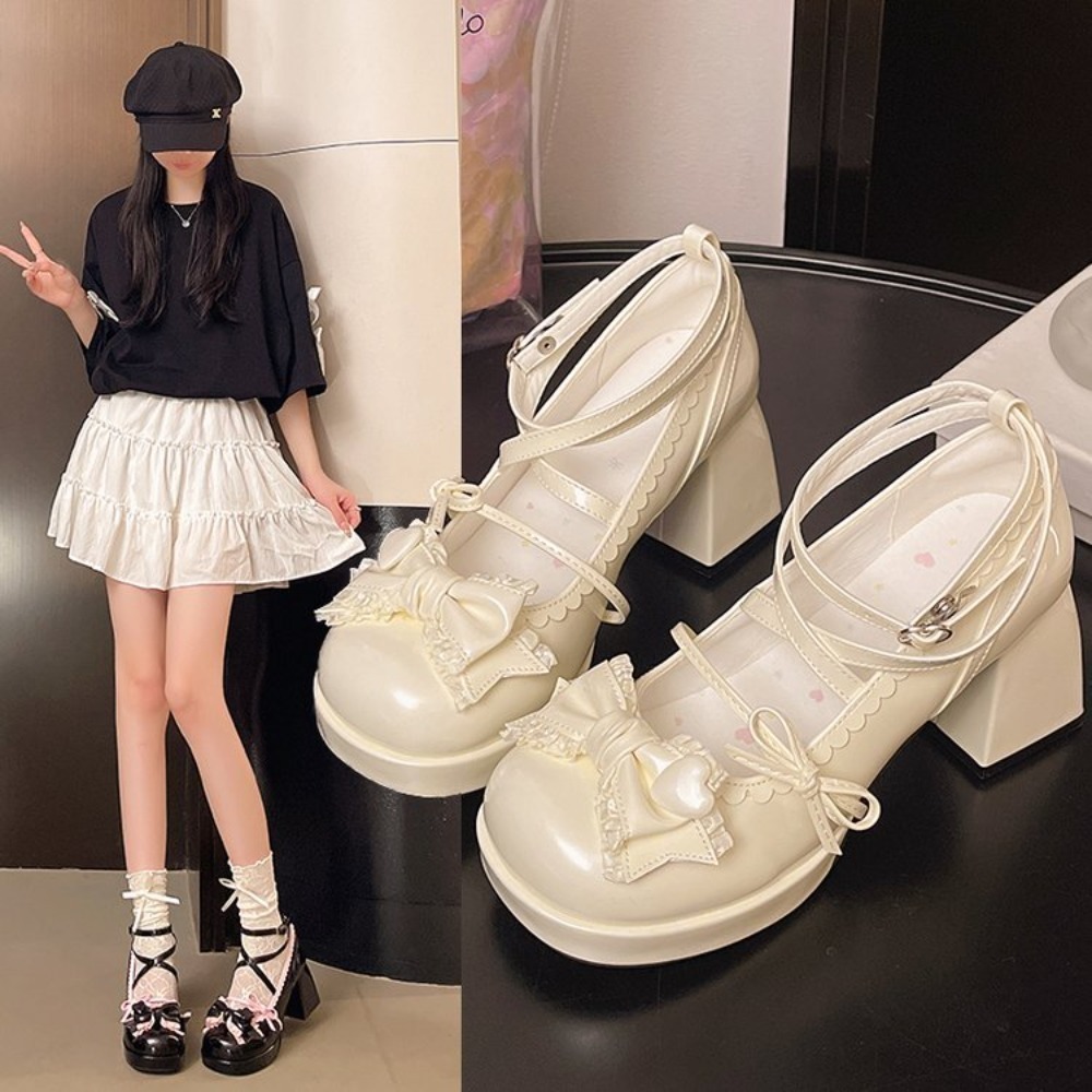 Fashion Street Night - Nachtclub-Plattform-Damenschuhe im Lolita-Stil, modische flache High-Heel-Schuhe,
