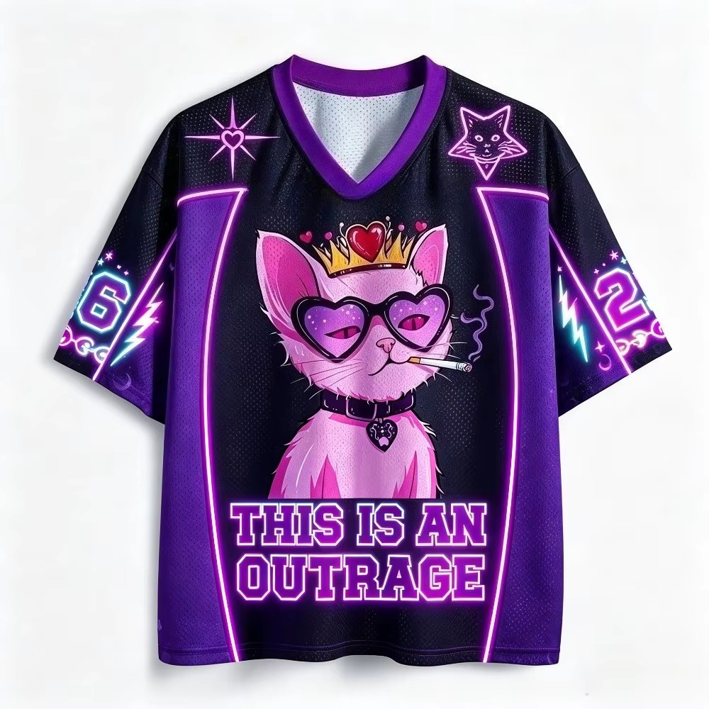 Queen Cat Muster 3D-Druck Herr – Queen Street Fashion Bewertung und Preis